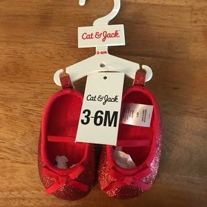 Red sparkly Mary Janes